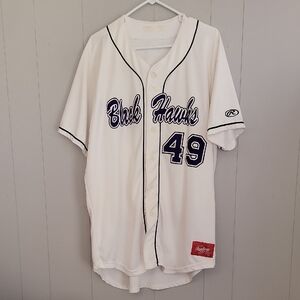 Rawlings The Black Hawk College Baseball Team Braves Mens XL Jersey Short Sleeve